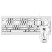 KM110 Wired Keyboard & Mouse Set 104 Keys Waterproof USB Keyboard Optical USB Keyboard and Mouse Combo for Computer PC