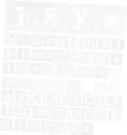 Homoyoyo 65pcs Interlocking Drawing Stencil Templates: Reusable Letters Numbers and Symbols Stencils for DIY Art Projects Scrapbooking Wood Signs Fabric Painting