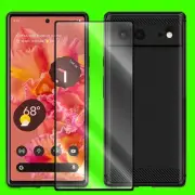 Crystal Clear Screen Protector Film Carbon Fiber Soft TPU Case f Google Pixel 6
