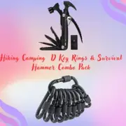 Aluminum D Key Rings Hiking Clips & All In One Multitool Hammer Pack(Bulk3Sets)