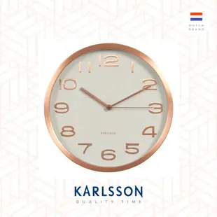 荷蘭Karlsson, Wall clock 29cm Maxie copper numbers white