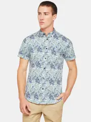 Tottenham Leaves Print Short Sleeve Shirt