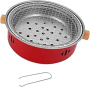 Kdjuope Compact BBQ Grill And Fire Table for Camping And Backyard Use, red, as described
