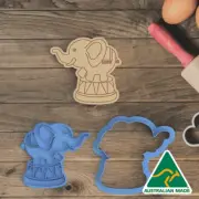 Circus Elephant Cookie Cutter and Embosser Stamp