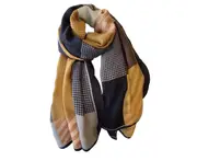 S62 180cm Color-blocking Neck Protection Fiber Scarf Thin Section Shawl with Dual-use Scarves Outdoor Evening Dresses Women