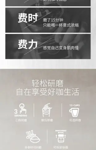 Delonghi/德龍 家用電動按壓式磨豆機咖啡豆研磨\磨粉 KG210小型