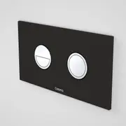 Caroma Invisi�Series II Round Dual Flush Buttons Metal Black & Chrome�237088BL