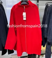ZARA NEW WOMAN BACK-ZIP ZW COLLECTION WOOL JACKET DRESS RED S,M,L 8491/043/600