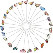 WeiLaiKeQi 25Pcs Glow in The Dark Butterfly Garden Stakes Lawn Ornaments Outdoor Decorations