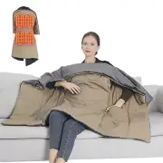 USB Electric Heated Throw Blanket Warm Poncho Wrap Blanket Portable Shawl 5V/26t