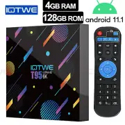T95IOTWE Smart TV Box 4K Media Player 6K Ultra HD WiFi 4G+128GB for Android 11.1