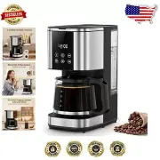 Compact Drip Coffee Maker for Home or Office - 24-Hour Programmable Function