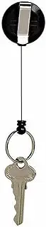 REXEL 9810502 ID Retractable Key Holder (Mini),Nylon Cord (HANGSELL), Black