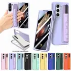 Fr Samsung Z Fold6/5 Matte WristStrap Holder ShockProof Case Cover with Pen Slot