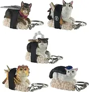 Sushi Cat Clever Idiots Nekozushi Keychain - Blind Box Includes 1 of 5 Collectable Figurines - Features a Detachable Keyring - Authentic Japanese Design (Version 2)