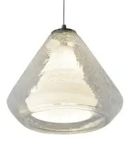 AFX AGP500L30D1 Armitage 10"W LED Mini Pendant - 3000K - Satin Nickel / Clear