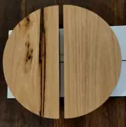 Large HALF ROUND Enterance Door Handle, wooden, custom made, recycled timber