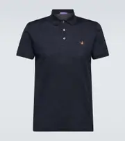 [Ralph Lauren Purple Label] Ralph Lauren Purple Label Cotton piqué polo shirt AU 93 blue
