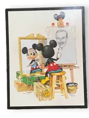 Art of Disney Mickey Self Portrait Large Postcard 7" x 5.5" Walt