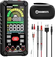 KAIWEETS 10000 Count Multimeter, True RMS Automatic Range Rechargeable Digital Multimeter, Smart Ammeter Voltage, Current, Resistance, Continuity, Frequency Meter, KM601s