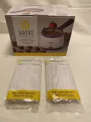 Wilton Chocolate Candy Melts Melting Pot #2104-9006 + 2-packs 100ct TREAT STICKS