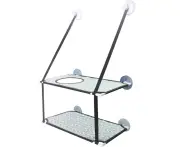 Pet Cat Single Double Layer Window Wall Mounted Suction Cup Hanging Bed Hammock-Fish Bone Double Layer