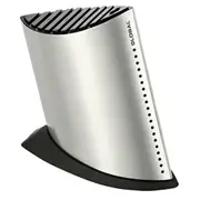Global Ship Shape 9 Slot Knife Holder Block - Stainless