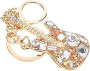 [BESPORTBLE] Guitar Keychain Key Holder Metal Keychains Charms Creative Key Chain Pendant Back Pendant Bling Keychains for Women Unique Keychains Purse Keychain Zinc Alloy Pink