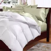 NNEDSZ Feather & Down Quilt 500GSM + Goose Feather and Down Pillows 2 Pack Combo