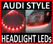 RED 24" LED SIDE SHINE HEAD BRAKE MIRROR LIGHT STRIP DRL HEADLIGHT STRIPS #B8