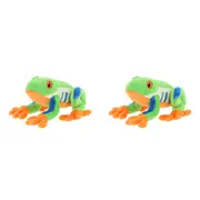 2x Keeleco Tree Frog Soft Stuffed Animal Plush Kids/Children Toy 15cm Green 3+