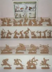 LAD Flat Toy Soldiers Army of Rabbits (26 figures) Scale 1:32