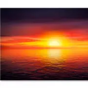 Sunset Sky at The Ocean Background Print 100% Australian Made 150 x 100cm (Stretched)