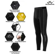 Wuraka Men's Compression Base Layer Thermal Skin Tights Running Gym Active Pants