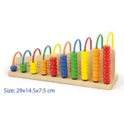 Learning MATHS Wooden ABACUS WIRE & BEADS COUNTING, ADDITION SUBTRACTION Frame