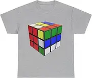 [Generic] Cube 80s Puzzle Toy Nostalgia Halloween Costume Speed Cubing T-Shirt for Adults Crew Neck Short Sleeve Tee Shirt