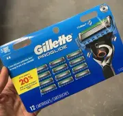 Gillette Proglide Razor Blades, 12 Cartridges, Factory Sealed,