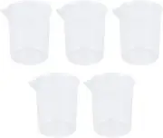 5Pcs Plastic Measuring Cups, 100ml Liquid Measuring/Mixing Cup