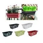 Window Box Planter Detachable Outdoor Wall Planter for Balcony Rail Garden