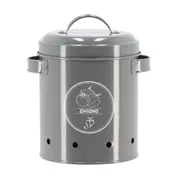 Esschert Design Onion Storage Tin Carbon Steel Kitchen Organiser 19.8cm Grey