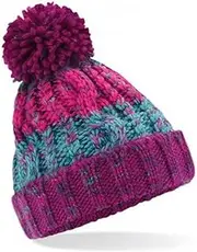 [Beechfield] Junior Corkscrew Pom Pom Beanie (UK Size: One Size) (Winter Berries)