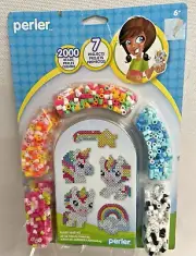 Perler Beads Rainbow Unicorn Fuse Bead Kit 2000 pcs 7 Projects kid's craft set