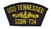 USS Tennessee SSBN-734 Embroidered Patch US Navy Nuclear Submarine Boomer (g)
