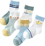 Yardenfun Summer Thin Cotton Socks 5 Pair Toddler Socks Mesh Design Comfortable for Boys and Girls Bright and Fun