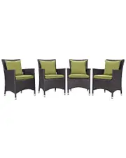 Modway Convene 4-Piece Outdoor Patio Dining Set