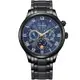 CITIZEN 星辰 手錶 光動能紳士時尚月相錶-42mm/藍x黑 motogp Rossi vr46羅西專門店 手表