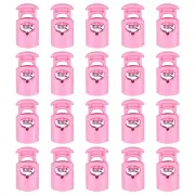 20pcs Cord Lock Single Hole Spring Toggle Stopper for Drawstring, Pink