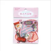 40 Pcs/set Cute Bear Kawaii Stickers Retro Girls' Hall Series DIY Diary Collage Decoration Label Stationery Sticker