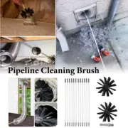 Chimney Sweep Brush Nylon Cleaning Rod Kit Duct Pipe Cleaner Tool for Fireplace