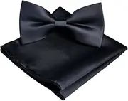 [GTLZHFXS] Bow Ties For Men 1 Set Of Solid Color Bow Tie Scarf Men'S Formal Business Two Piece Set